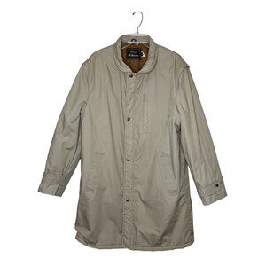 The Mens Store Sears Vtg Trench‎ Coat Quilted Lining Sz. Lg No Hood Made in USA